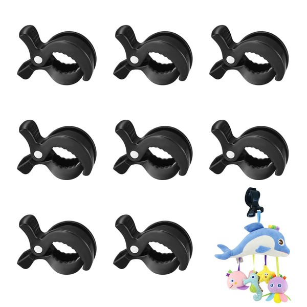 Pushchair Clips, Pack of 8 Clip for Attaching Toy Clips