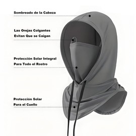 Lumbor37 Balaclava, Protección UV, Pasamontañas con Ganchos para Las Orejas, Braga Cuello De Verano, 2 Piezas Balaclava Solar, Camping y Senderismo para Hombres y Mujeres