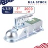 Trek Power New Trailer Coupler 1-7/8" Ball 3" Width 2000