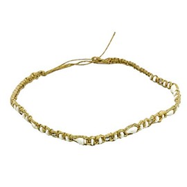 Zero Gravity Hawaii Hawaiian Shell and Puka Shell Hemp Bead Choker Necklace