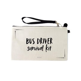 Gifts or Presents for Bus Drivers, Bus Driver Survival Kit, Novelty Bag for Cosmetic Makup Bags, Pencil Case, Travel Organiser Zipper Pouch - cb1998