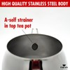 Hakan Stainless Steel Double Bondy Tea Pot Set with Self