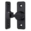 Wocoe 3 Packs Barn Door Latches,Black 90 Degree Gate Lock,Flip