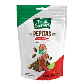 Fresh Gourmet Chili Lime Pepitas Salad Topper and Snack, 3.25 OZ. (Pack of 1)