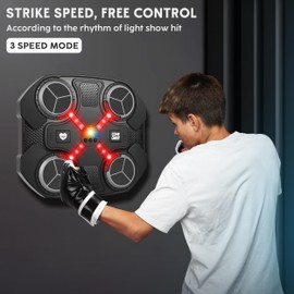 Music Boxing Machine, 2024 Bluetooth Music Boxing Machine For Children, Music Boxing With Gloves, Electronic Boxing Machine Wall Mounted Music Boxing Game For Kids Adults Home Workout/Stress Relief
