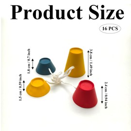 ShigKeu 16 pcs Winter Golf Tees 3 Colours with Different Heights Golf Rubber Tees Ideal for Icy Days, On-Course Accessories Different Heights for Sport Practice