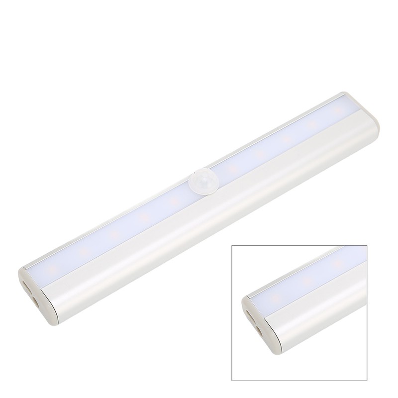 Motion Sensor Light Warm Light 10 LEDs Rechargeable Induction Night