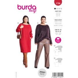 Burda Style Sewing Pattern Women's Dress and Long-Sleeved Shirt Size 16-28