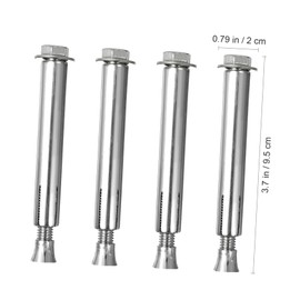 ULTECHNOVO 10pcs Ground Lock Screw Drywall Anchors Cable Protector Ramp Armature Bolt Screws Bolts for Asphalt Wall Bolts Rebar Stakes Anchor Bolts Speeds Bumps Screws Iron Silver