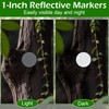 Lemecima 100 pcs Large Reflective Marking Trail Tacks Glow Bright
