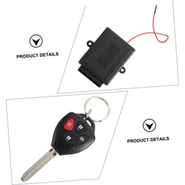 Alipis 12v Car Remote Control Lock Keyless Entry System Alarm Function Aluminum Alloy Black