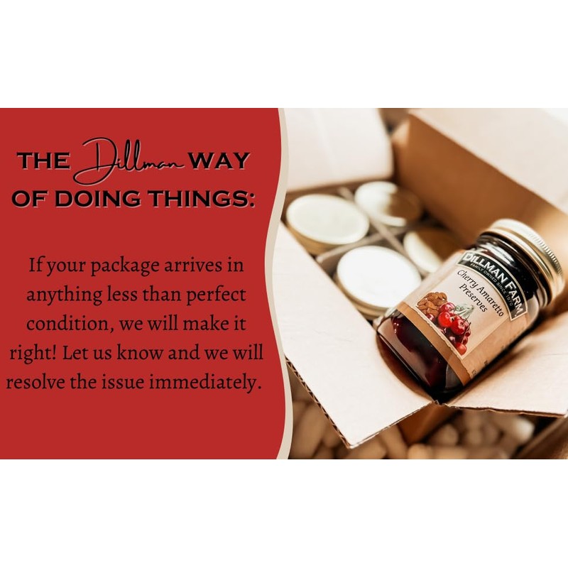 Dillman Farm Cherry Amaretto Preserves - Gluten-Free, Non-GMO, Corn Syrup
