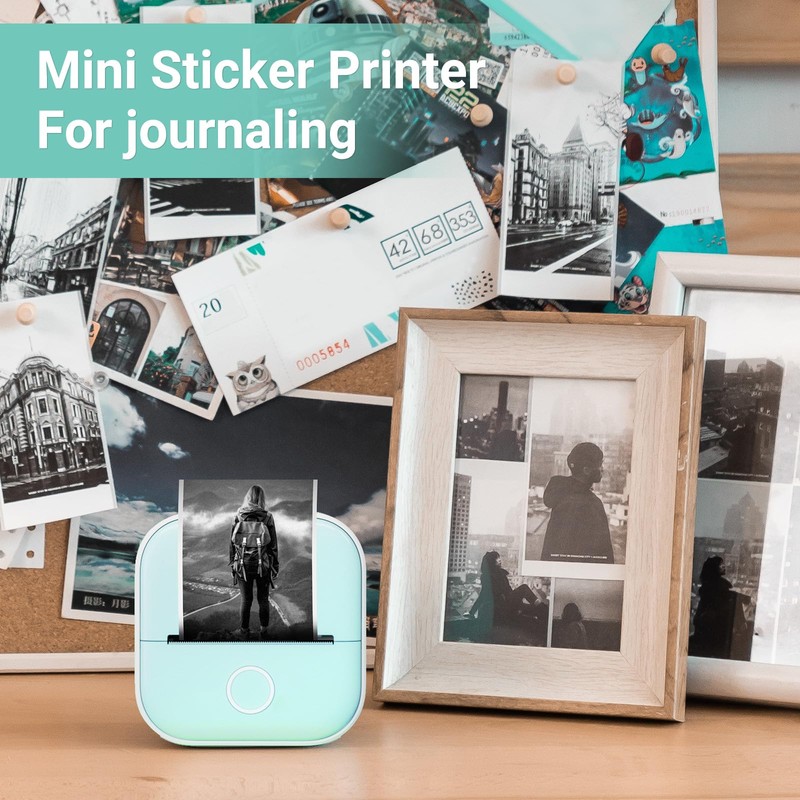 Print Pod Mini Printer, Inkless Sticker Printer, T02 Portable Thermal