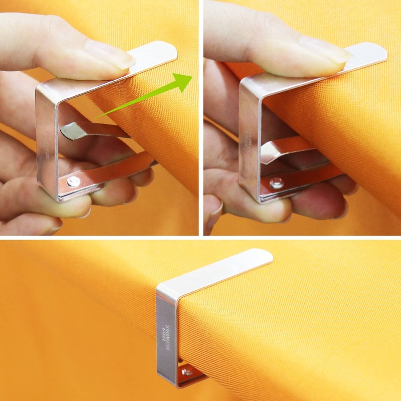 Blooven Tablecloth Clips 8 Pack Stainless Steel Table Cover Clamps