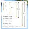 KALVICA 4PCS Necklace Chain Extender Gold Silver Rose Gold 2/3/4/6