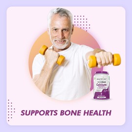  Vegan Calcium with Magnesium, Vitamin D3 & Vitamin K2- Mk7 - BoneMax - Bone Health Complex - 60 Vegetable Capsules