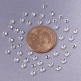 PH Pandahall 650pcs Silver Flower Bead Caps Metal Spacer Beads Caps Bali Style Beads for Bracelet Necklace Jewelry Making, 4mm