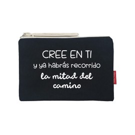 Hello-Bags Women's N-002-Creeenti Cosmetic Bag, Black/White, Mediano