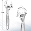WORKPRO 8" Adjustable Wrench Cr-V Steel Mirror Polished 3/4" Jaw