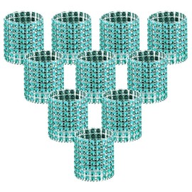Accmor - 100 servilleteros, hebillas azules para decoración de mesa, boda, cena, fiesta, decoración de bricolaje