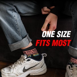 Sillies Socks Funny Socks - Sarcastic Socks, I'm Not Gay But $20 Is $20 - Unisex Crew Socks, One Size Fits Most 8-13