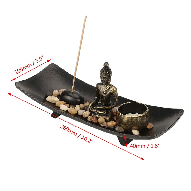 1 set Zen Buddhism Candlestick Incense Holder Furnishing Articles for