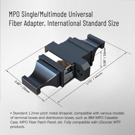 Karono MTP/MPO Fiber Optic Adapter, 40G/100G Standard Flange Coupler Connector for Data Center Patching System for Usconec (Key Up to Key Down)