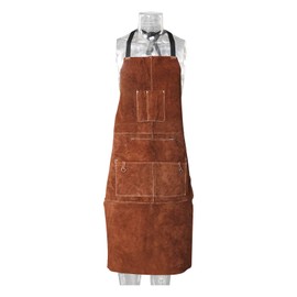 YaeTool Leather Welding Apron 24" x 42" Heat Flame Resistant Heavy Duty Work Weld Apron with 6 Pockets,Adjustable Straps fit Men Women