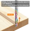 sourcing map Spiral Router Bit 1/8" Cut Dia 1/8" Shank