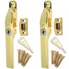 2X Window Locking Casements - Brass Window Handle Replacement Locks