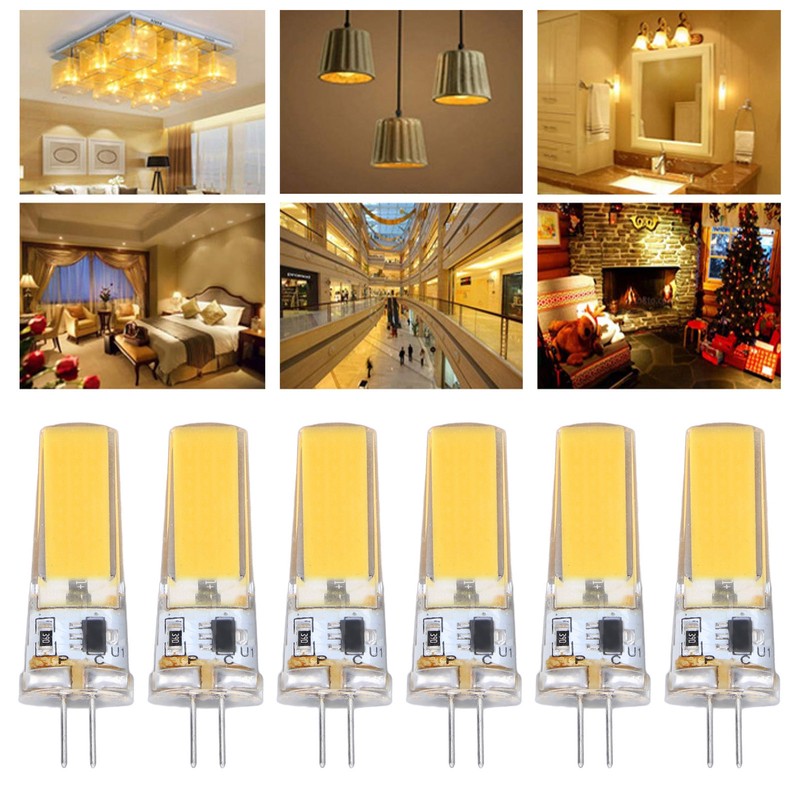6 Pieces G4 LED Bulbs 9W Dimmable COB Lamp 500LM