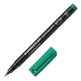 Staedtler Lumocolor Universal Pen, Felt Tip, Permanent Marker, 0.4mm, Green 313-5