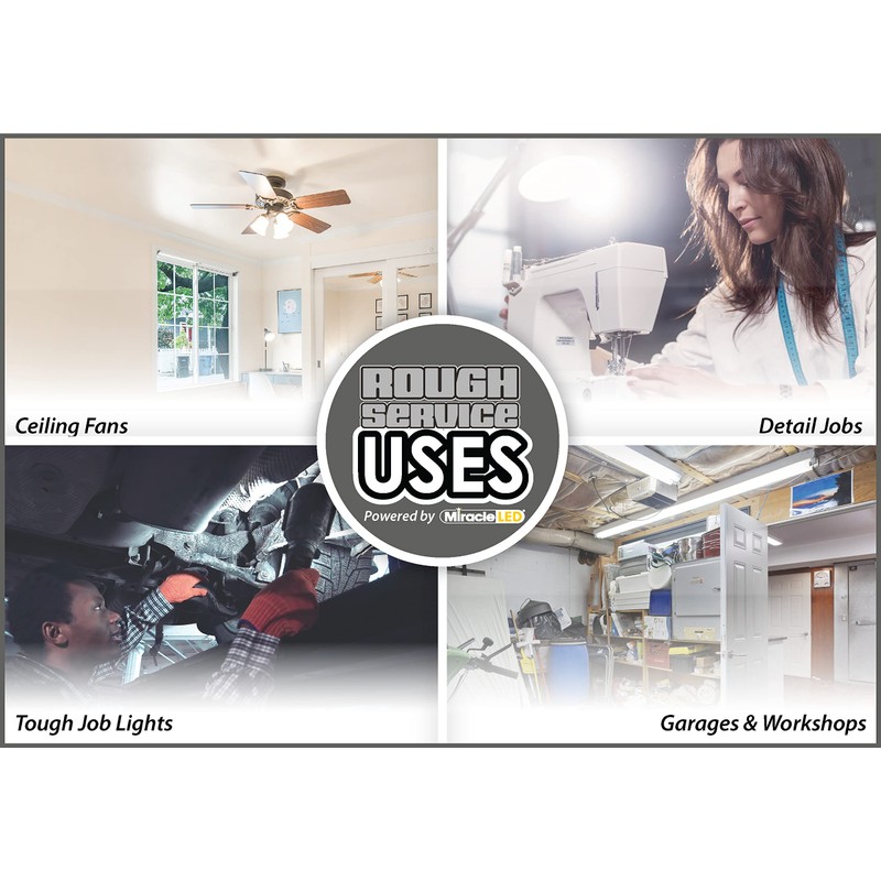 Miracle LED 606761 LED 100W Household Replacement (2-Pack) Rough Service,