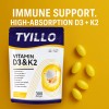 D3+K2 Vitamins – 300 Softgels Made with Coconut Oil for