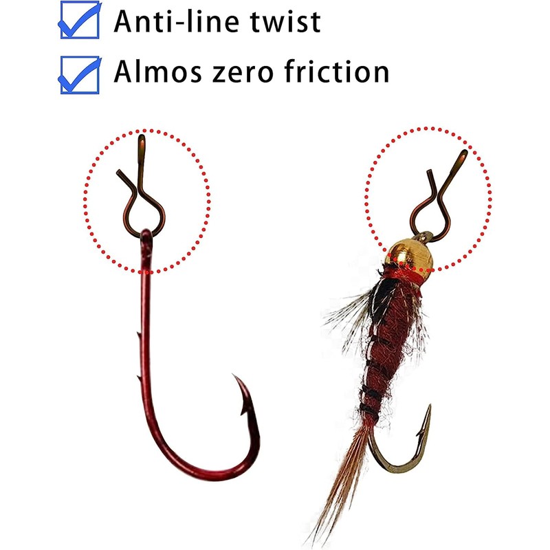 Eupheng Quick Change Fly Fishing Snaps Stainless Steel, Fishing swivels,