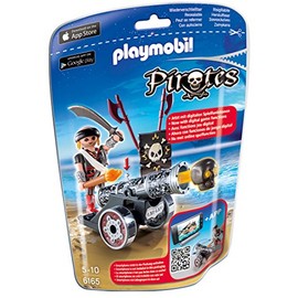 PLAYMOBIL 6165 Schwarze AppKanone mit Seeräuber