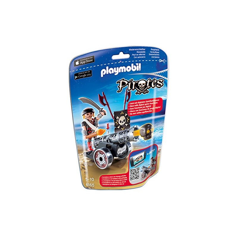 PLAYMOBIL 6165 Schwarze AppKanone mit Seeräuber