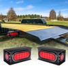 OGATOO Steel Trailer Light Boxes Housing Kit, Red Oval 6"