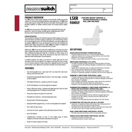 Sensor Switch LSXR 610 ADC Line Voltage Fixture Mount Sensor with High/Low Lenses and Automatic Dimmer Control, White