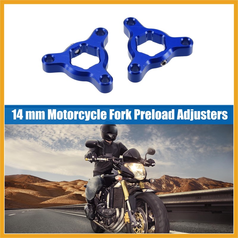 Partuto 14mm Blue Aluminum Alloy Racing Motorcycle Rider CNC Fork