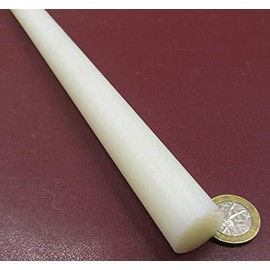 Natural Nylon 6/6 Extruded Round Rod .875" (7/8") x 5 Ft Length 2 pcs 10 Feet