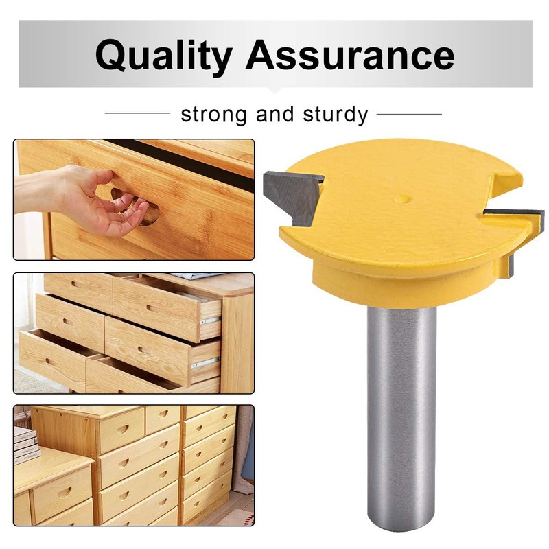 HOHXEN 1/2" Shank Drawer Front Joint Straight Rail & Stile