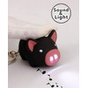 YYaaloa 3pcs Piggy Design Keychains Led Keychains Flashlight Sound Rings