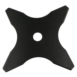 FUMHEUF 10" x 4 Teeth Steel Brush Cutter, Trimmer, Weed Eater Sting Trimmer Blade Replacement Universal fit Bore 25.4mm Black