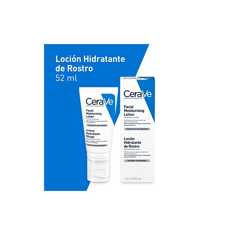 Cerave Loción Hidratante Facial Noche Textura Ultraligera 52ml