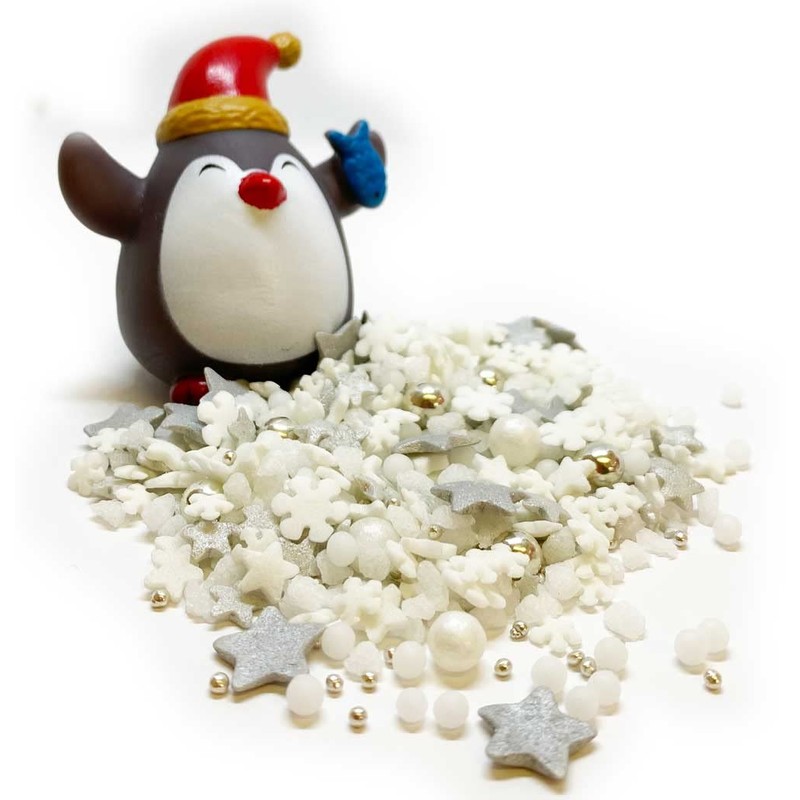 Sprinkletti - Snowy Night - 100g. This White & Silver