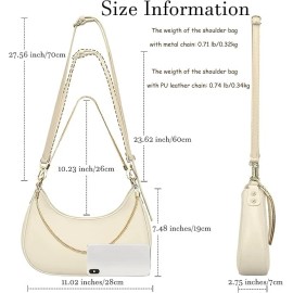 RIVERICH Shoulder Bag for Women PU Crossbody Bags Clutch Purse with Adjustable Strap