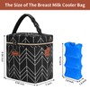 Mancro Breastmilk Cooler Bag, Insulated with Ice Pack, Fits 6