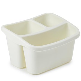 VR7 Sink Organiser Kitchen Sink Cleaning Caddy Organiser Washing up Caddy Tidy Sponge Holder (Cream)