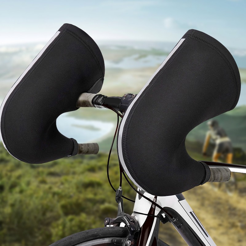A Pair Winter Bike Handlebar Mittens Mountain Road Bicycle Thicken